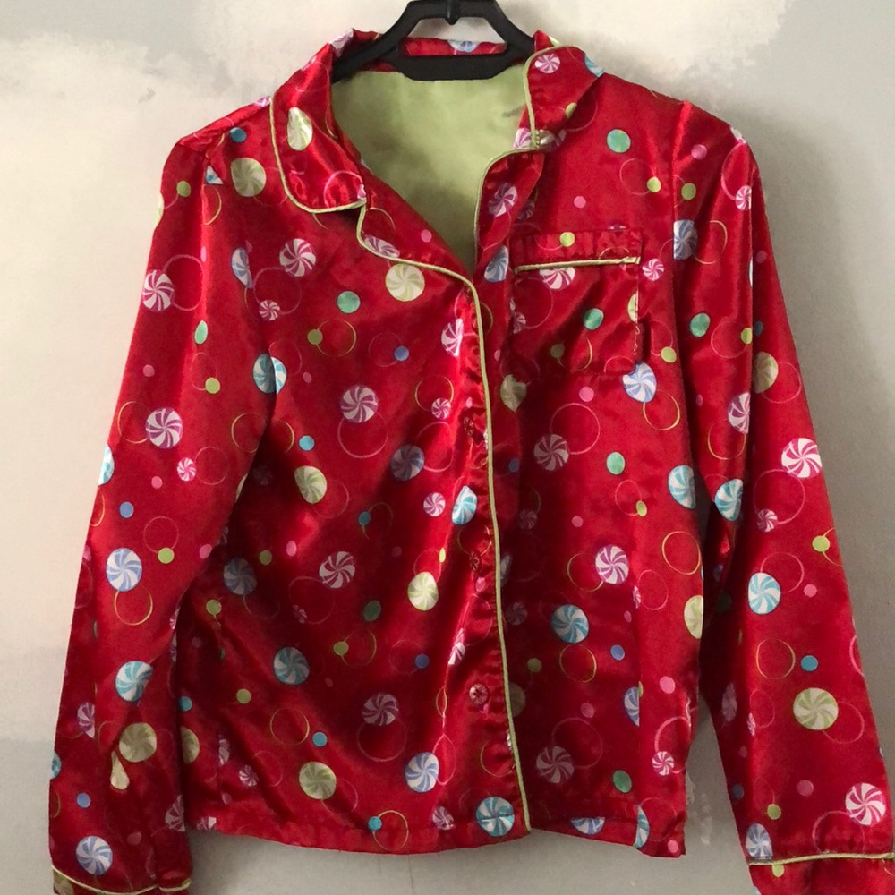 Candy Winter Silky Pajamas “Candies” Size 12 Girls